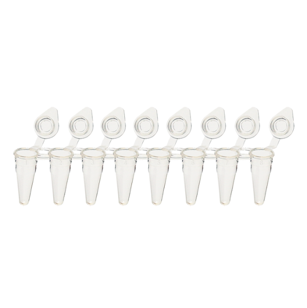 0.1 mL UltraClear 8-Strip PCR Tubes with Individually Attached Caps